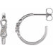 Ladies Natural Diamond Infinity-Inspired Hoop Earrings (I1, G-H) — Sterling Silver