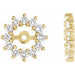 Ladies Diamond Earring Jackets with 4.2mm ID — 14K Yellow Gold