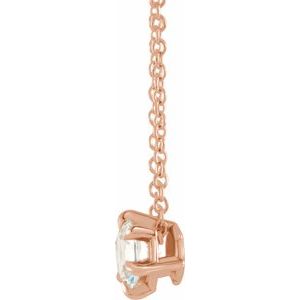 Lab-Grown Diamond Solitaire Necklace or Slide Pendant