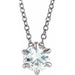 Ladies Natural Diamond Solitaire Necklace (I1, G-H) — Sterling Silver