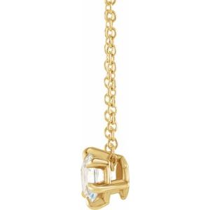 Lab-Grown Diamond Solitaire Necklace or Slide Pendant