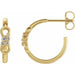 Ladies Natural Diamond Infinity-Inspired Hoop Earrings (I1, G-H) — 14K Yellow Gold