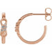 Ladies Natural Diamond Infinity-Inspired Hoop Earrings (I1, G-H) — 14K Rose Gold