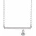 Ladies Natural Diamond Bezel-Set Bar Necklace (I1, G-H) — Sterling Silver