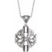 Ladies Natural Diamond Vintage-Inspired Necklace (SI2-SI3, GHI) — Platinum