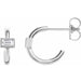 Ladies Natural Diamond Huggie Hoop Earrings (SI2-SI3, GHI) — Sterling Silver