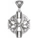 Ladies Natural Diamond Vintage-Inspired Pendant — Sterling Silver