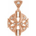 Ladies Natural Diamond Vintage-Inspired Pendant — 14K Rose Gold