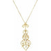 Ladies Natural Diamond Decorative Fleur-de-lis Necklace (I1, G-H) — 14K Yellow Gold