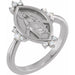 Ladies Natural Diamond Miraculous Medal Ring (I1, G-H) — Sterling Silver