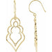 Ladies Natural Diamond Earrings — 14K Yellow Gold