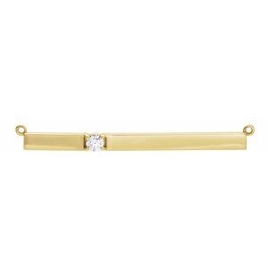 Ladies Natural Diamond Necklace Center (I1, G-H) — 14K Yellow Gold