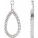 Ladies Natural Diamond Teardrop Earring Jackets (I1, G-H) — 14K White Gold