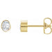 Lab-Grown Diamond Oval Bezel-Set Stud Earrings