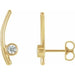 Ladies Natural Diamond Ear Climbers — 14K Yellow Gold