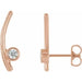 Ladies Natural Diamond Ear Climbers — 14K Rose Gold