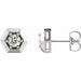 Ladies Natural Diamond Geometric Earrings (Si2-Si3, G-H) — Platinum