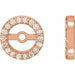Ladies Natural Diamond Earring Jackets with 3.6 mm ID — 14K Rose Gold