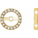 Ladies Natural Diamond Earring Jackets with 3.6 mm ID — 14K Yellow Gold