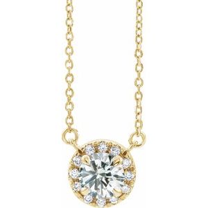 Ladies Natural Diamond Necklace (I1, G-H) — 14K Yellow Gold