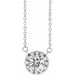 Ladies 3 mm Natural Diamond Natural Diamond Necklace (Si2-Si3, G-H) — Platinum
