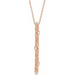 Ladies Natural Diamond Vintage-Inspired Necklace (I1, G-H) — 14K Rose Gold