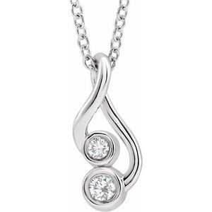 Ladies Natural Diamond Hold You Forever® Necklace (I1, G-H) — Sterling Silver