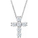 Lab-Grown Diamond Cross Necklace - Style R42309