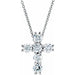 Lab-Grown Diamond Cross Necklace - Style R42309