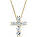 Lab-Grown Diamond Cross Necklace - Style R42309