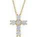Lab-Grown Diamond Cross Necklace - Style R42309