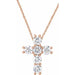 Lab-Grown Diamond Cross Necklace - Style R42309