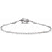 Ladies Natural Diamond Line Bracelet (I1, H+) — 14K White Gold