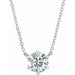 Ladies Natural Diamond Solitaire Necklace (I1, G-H) — Sterling Silver