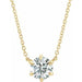 Ladies Natural Diamond Solitaire Necklace (I1, G-H) — 14K Yellow Gold
