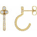Ladies Natural Diamond Hoop Earrings (I1, G-H) — 14K Yellow Gold
