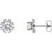 Ladies Natural Diamond Earrings — Sterling Silver