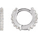 Ladies Natural Diamond 10.32 mm Hoop Earrings (Si2-Si3, G-H) — Platinum