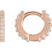 Ladies Natural Diamond 10.32 mm Hoop Earring (I1, G-H) — 14K Rose Gold