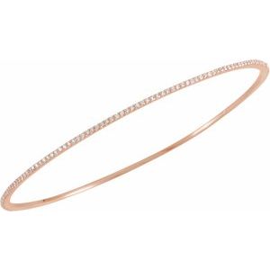 Lab-Grown Diamond Accented Bangle Bracelet