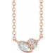 Ladies Natural Diamond Necklace (I1, G-H) — 14K Rose Gold