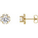 Ladies Natural Diamond Earrings — 14K Yellow Gold