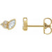 Ladies Natural Diamond Earrings — 14K Yellow Gold