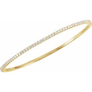 Lab-Grown Diamond Accented Bangle Bracelet