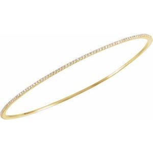Lab-Grown Diamond Accented Bangle Bracelet