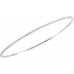 Lab-Grown Diamond Accented Bangle Bracelet
