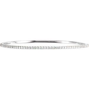 Lab-Grown Diamond Accented Bangle Bracelet