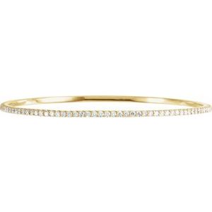 Lab-Grown Diamond Accented Bangle Bracelet