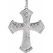 Ladies Natural Diamond Cross Pendant (I1, H+) — Sterling Silver