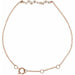 Ladies Natural Diamond Bar Bracelet (I1, H+) — 14K Rose Gold